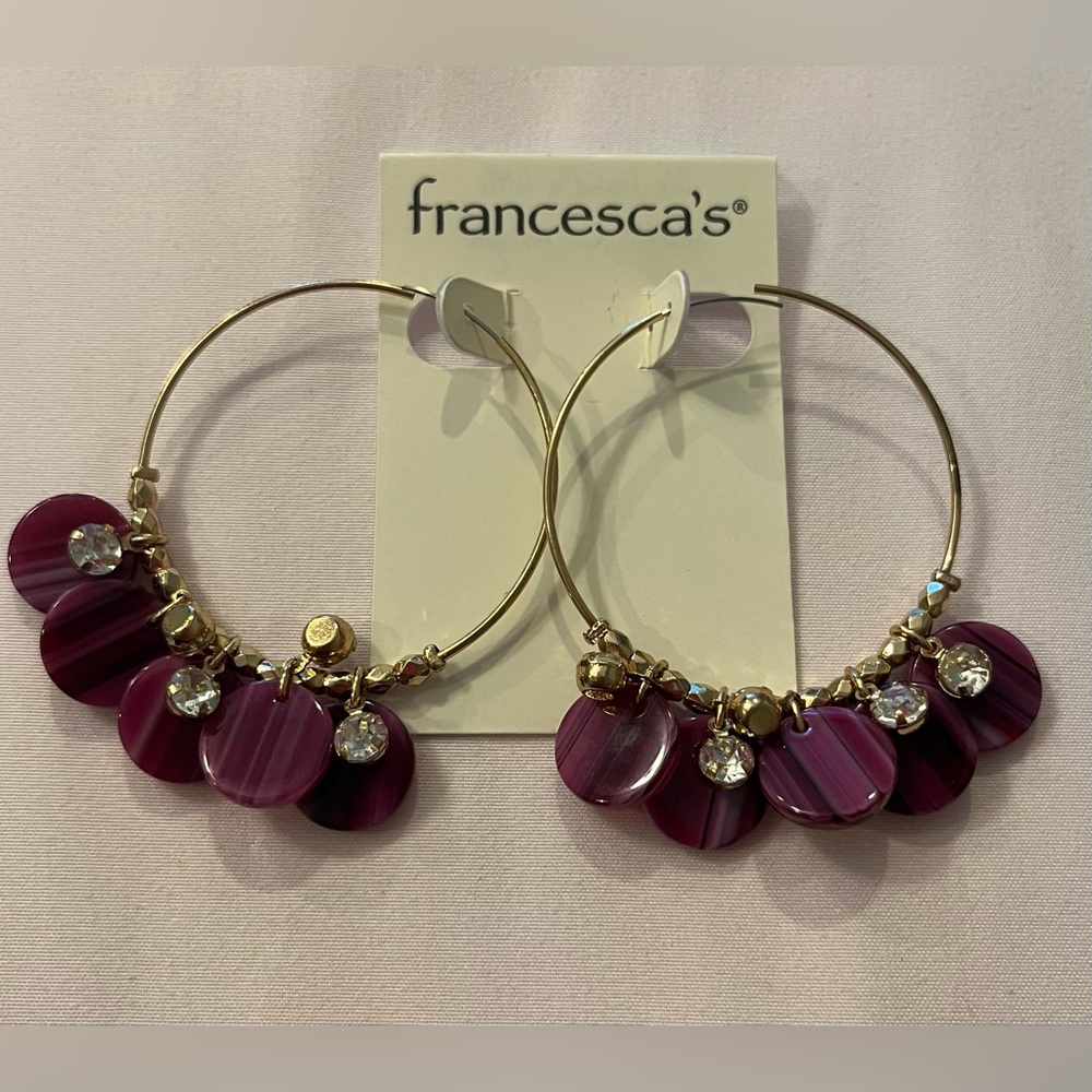 Earrings Pierced Francesca’s Purple New